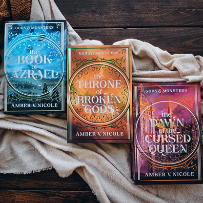 Amber V Nicole Unsigned - The Book of Azrael, The Throne of Broken Gods, & The Dawn of the Cursed Queen