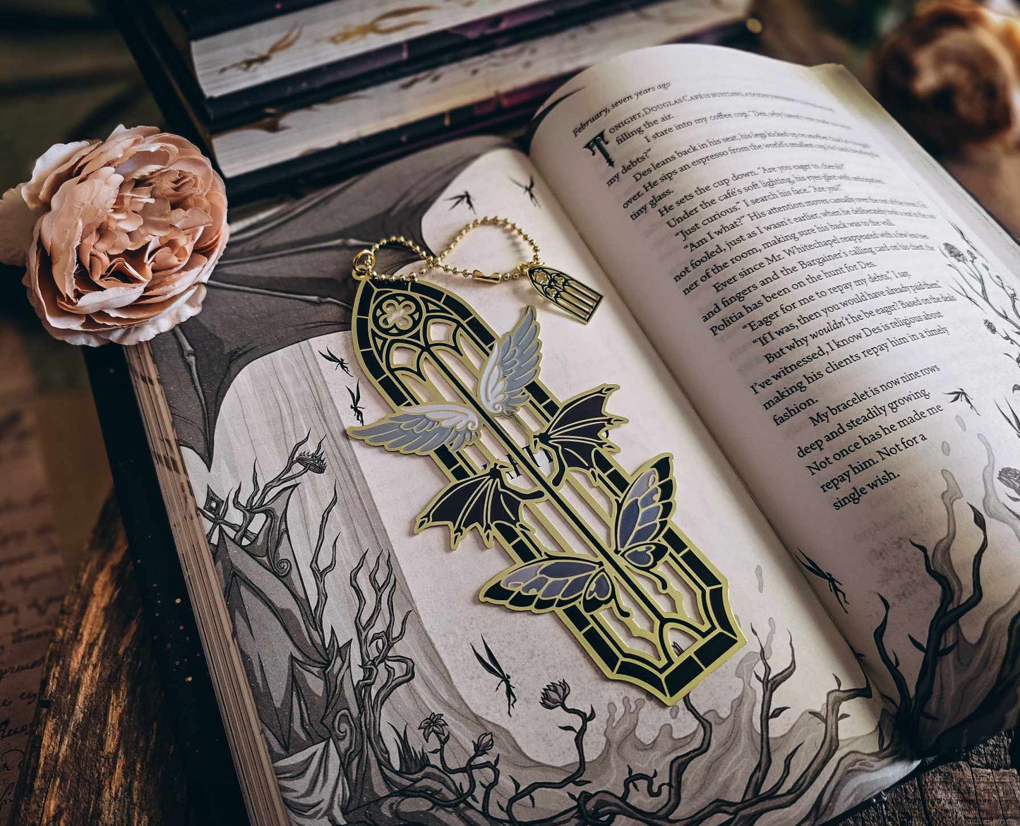 Wings Metal Bookmark